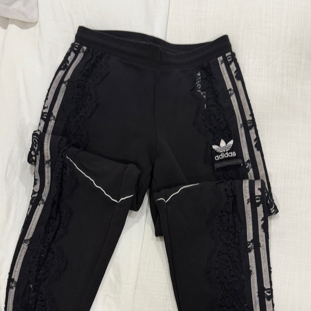 Stella McCartney Black Lace-Trim Joggers